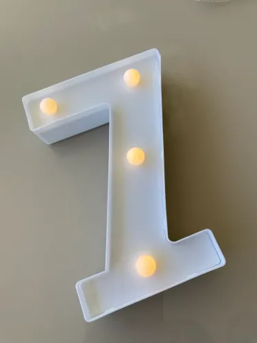 Número 7 com led