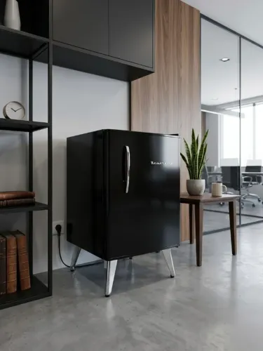 Frigobar Brastemp Retro Preto - em Estado de zero. 