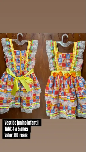 Vestido junino infantil 