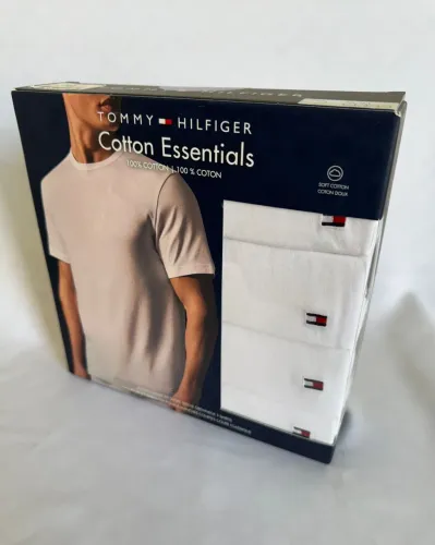 Kit 4 camisetas Tommy Hilfiger brancas tam M