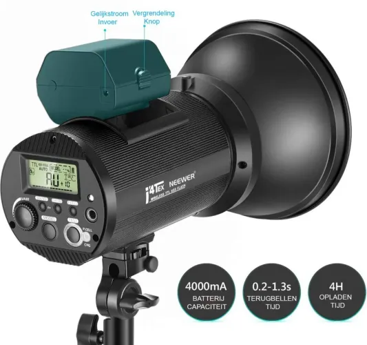 Flash Tocha Neewer i6T EX 600Ws - TTL / HSS a Bateria + Rádio (Estilo Godox AD600)