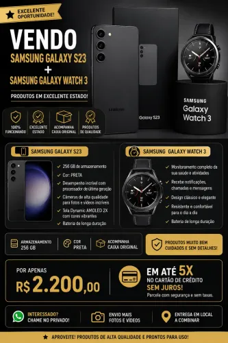 Samsung Galaxy S23 + Samsung Galaxy Watch 3