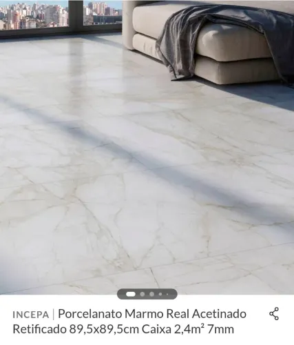 Porcelanato acetinado Marmo Real Incepa
