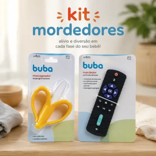 Kit 2 Mordedores Bebê marca Buba - Novo e Original (Estou liquidando minha loja)