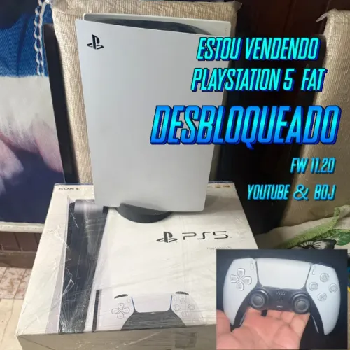 PlayStation 5 Desbloqueado FAT - com disco - na caixa