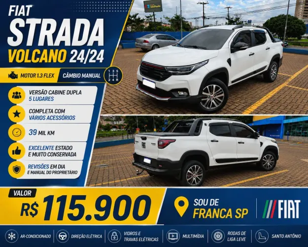 Fiat Strada Volcano 1.3 Flex 8V CD 2024
