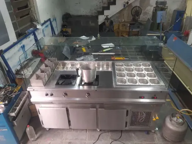 Estação de massas em inox gelabras