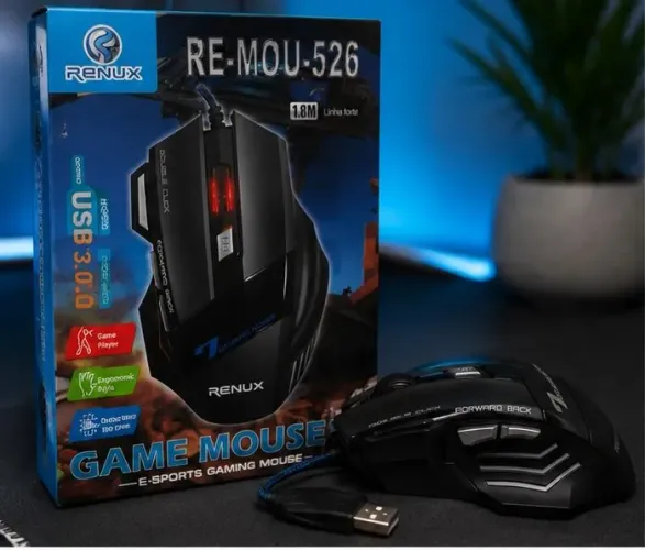 Mouse gamer com fio custo benefício e ergonômico