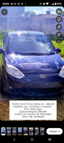 Ford Fiesta Sed. 1.6 8V Flex 4P 2013