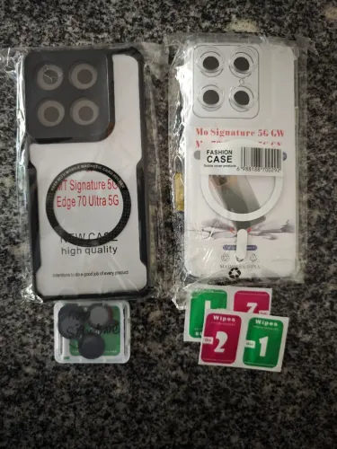 Capas e película de câmera Motorola Signature/ Edge 70 pro