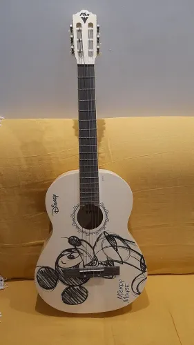 Violão Mickey Branco Nylon Mgr-1 - Disney Phx Adulto + Capa