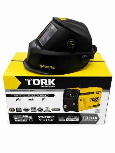Máquina Solda Tork INVERSOR 200 AMPERES - 3 EM 1