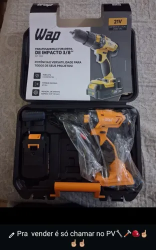 Parafusadeira e Furadeira de Impacto 3/8" WAP K21 ID02 bateria 2000 mAh, 1400rpm, 50/60Hz