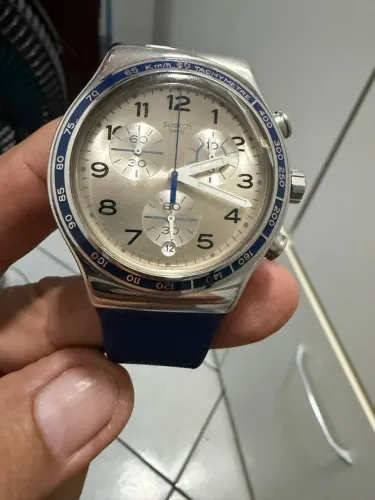 Swatch série prata rodando td 