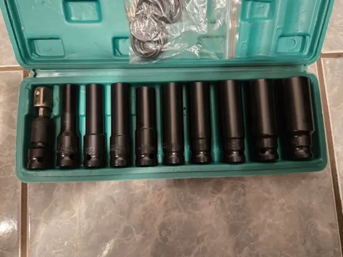 Kit Jogo De Soquete Impacto Longo 1/2 10 A 24mm 10pçs