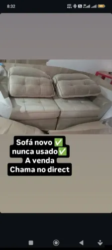 Sofá novo. Nunca usado