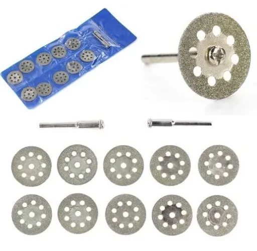 Kit 10 Disco Corte Diamantado 22mm Mini Micro Retifica