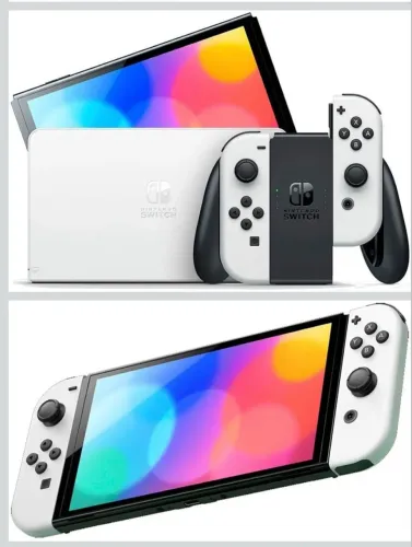 Nintendo switch completo OLED (acompanha cases para transporte e mais 2 joycons)