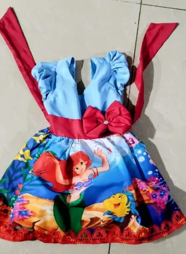 Vestido temático pequena sereia Tam 2