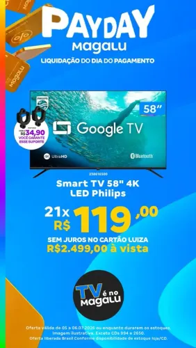 Tv Philips Ultra HD 58 polegadas