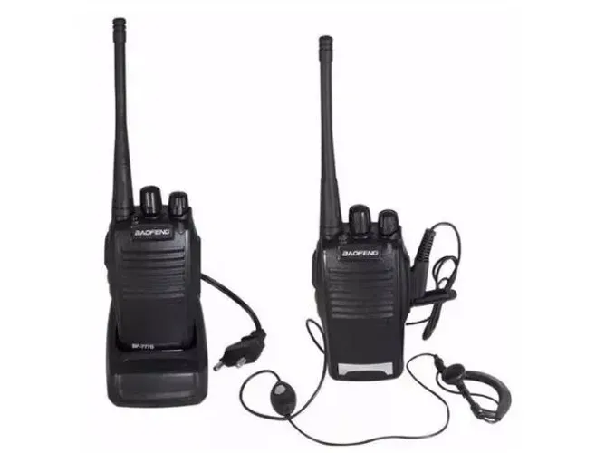 Kit 2 Radio Comunicador 777s Profissional Ht Uhf 16 Canais BAOFENG