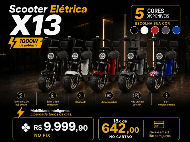Scooter X13 Elétrica modelo Harley
