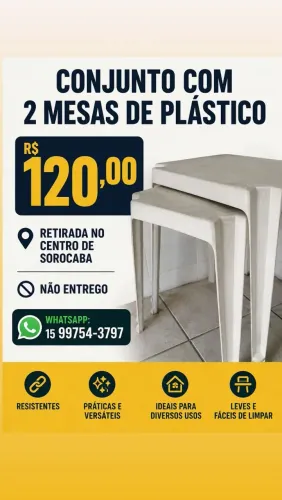 Mesas de Plástico