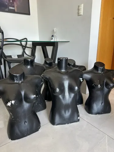 Manequim busto preto | 6 unidades