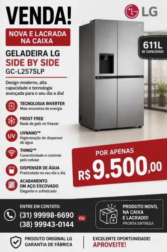 Geladeira nova na caixa 