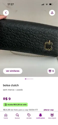 Bolsa clutch para Manu Batista do enjoei