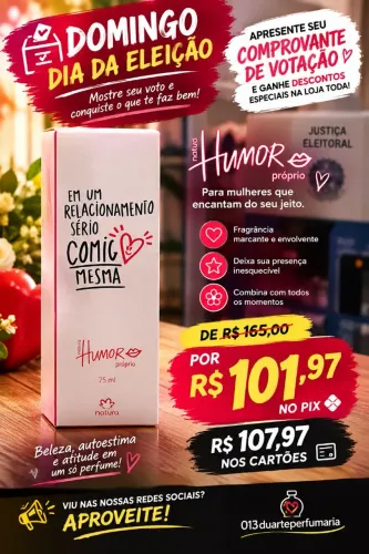 PERFUME NATURA HUMOR PRÓPRIO 75 ML