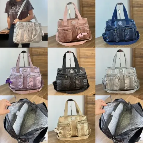 Bolsa Kipling Feminina Grande Nylon Metalizado Premium