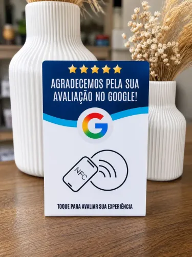 Display NFC para Avaliações Google - Mais Avaliações para seu Negócio