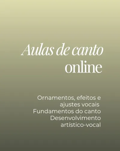 AULAS DE CANTO ONLINE