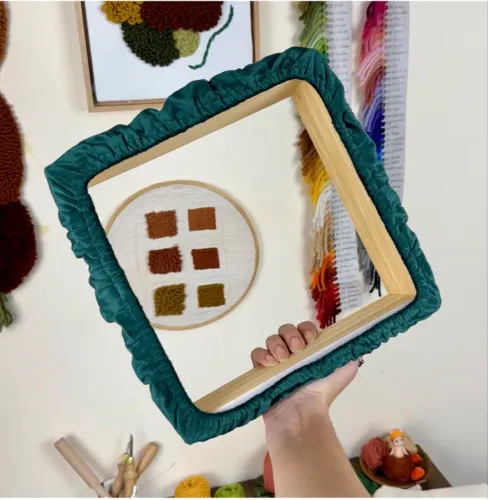 Bastidor de madeira para Punch Needle ou bordados