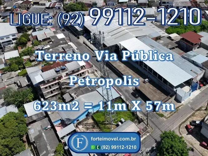 Terreno Comercial de Esquina com 623 m² | Ideal para Galpão e Logística | Petrópolis