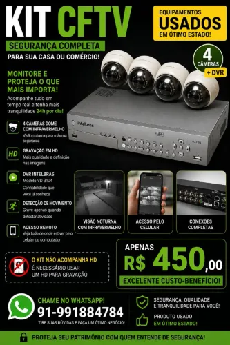 Kit CFTV 4 canais