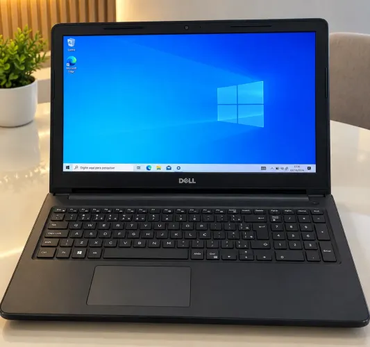 Notebook Dell semi novo, divido no cartão.
