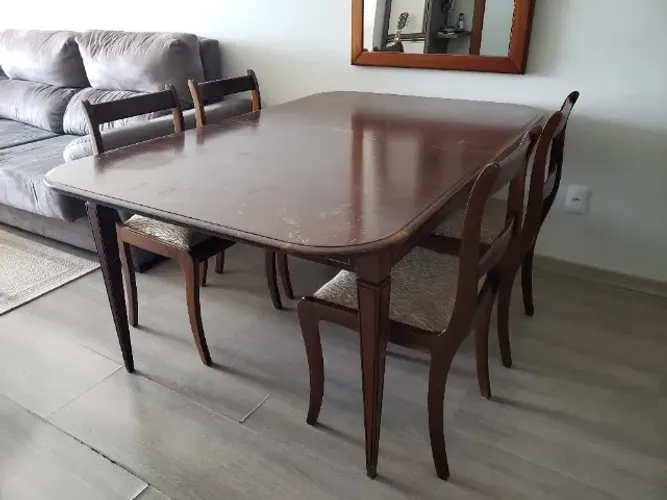Jogo de Janta Moveis Cimo - Imbuia (Relíquia) - Mesa e Cadeiras, Balcão