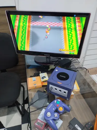 Nintendo game cube Roxo com picoboot