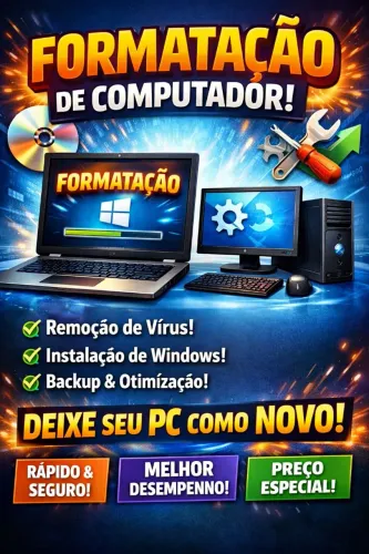 FORMATAÇÃO DE PC E NOTEBOOK