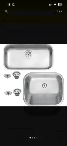Cuba de inox 56x34x17 da marca Tramontina, nunca usados.