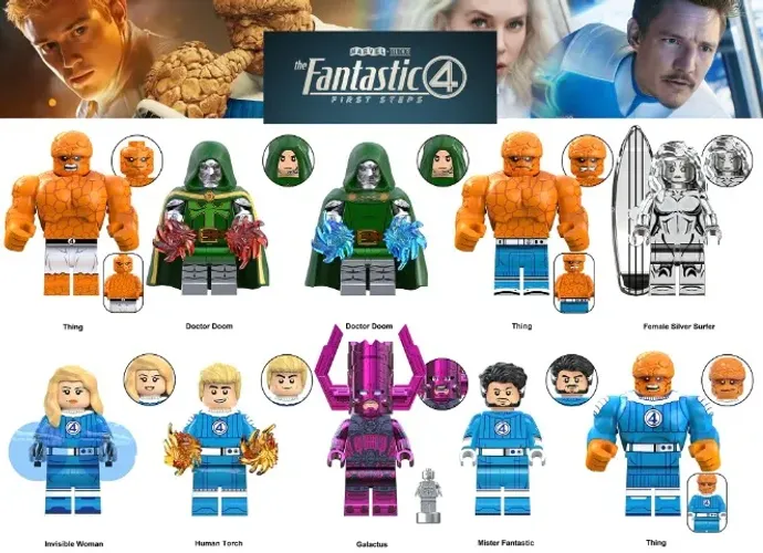 Quarteto fantastico 2025 minifugure Shalla-Bal galactus o coisa e tocha humana