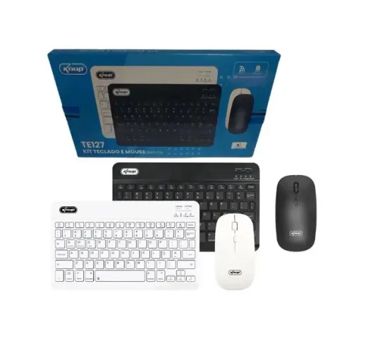 Kit Teclado E Mouse Bluetooth Sem Fio knup