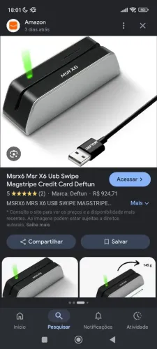 Vendo gravadora de cartão magnético x6