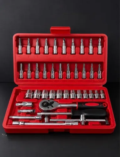 Kit de Ferramentas 46 Peças Soquete Novo