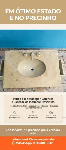Gabinete de pia de banheiro