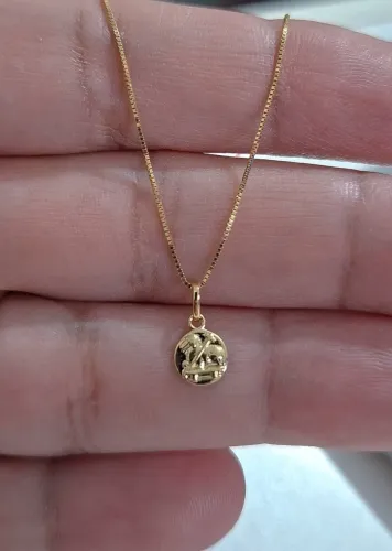 PINGENTE AGNUS DEI OURO 18K