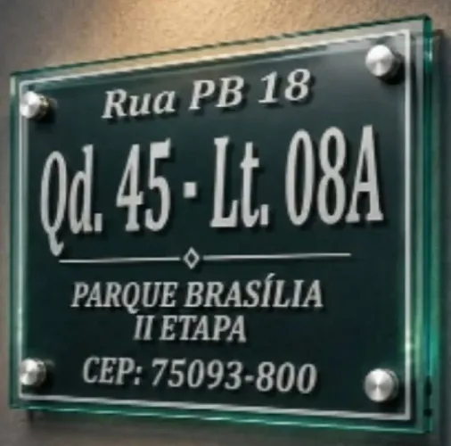Placas de endereço Anápolis whatsapp *