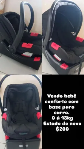 Vendo cadeirinha e bebe conforto.